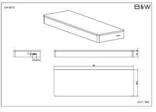 Полка Black & White Gravity GA-9610GM 30 см черный