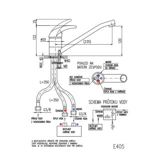 Смеситель для раковины Rav Slezak E405.5 хром