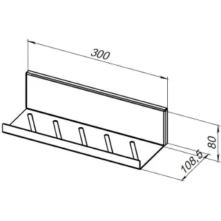 Полка Aquanet Магнум 302236 30 см белый матовый