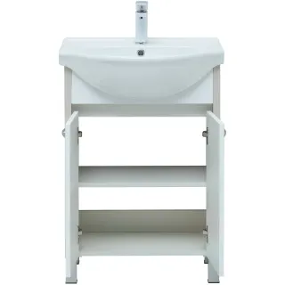 Тумба под раковину Aquanet Донна 273996 60 см белый глянец/белый дуб