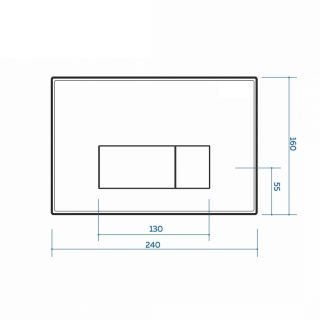 Клавиша смыва Maretti Umbria AC12UM-746, белый/хром