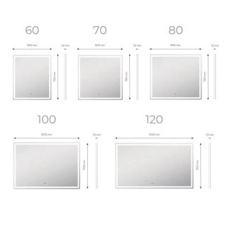 Зеркало с подсветкой Vigo Geometry Comfort 066 120 см