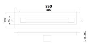 Душевой лоток Boheme Premium Trendy 983-80-G 80см золото