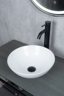 Раковина Gid 9081W 51243 накладная белая 36x36x14