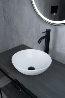 Раковина Gid 9081wm 51244 накладная белая матовая 36x36x14