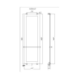 Электрический полотенцесушитель Allen Brau Infinity 00305021 44х140 см