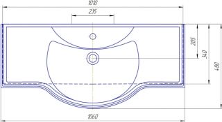 Раковина Kirovit Классик 105 см