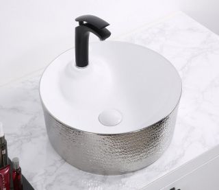 Раковина CeramaLux  D1306H021  бело-серая 43 см