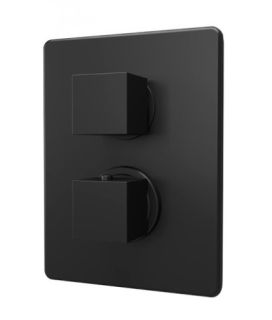 Встраиваемый смеситель для душа Paini Dax 84PZ690TH с термостатом чёрный матовый