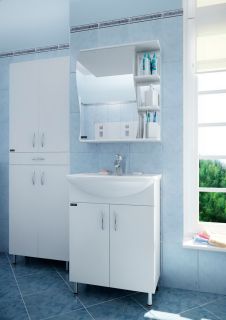 Зеркальный шкаф СанТа Волна 101013 60см левый белый