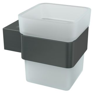 Стакан для зубных щёток Lemark Smooth Line 9736015 с держателем графит