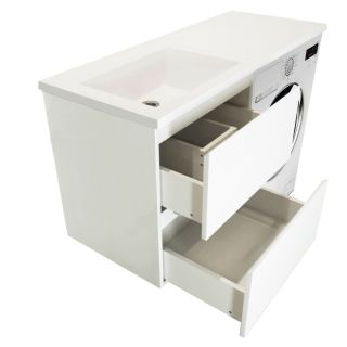 Подвесная тумба под раковину Эстет Dallas Luxe ФР-00002307 Л/П 100см два ящика белый