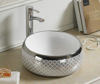 Раковина CeramaLux 5004SP бело- серая 40 см