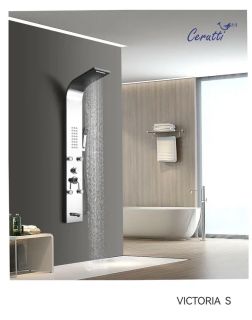 Панель душевая Cerutti SPA Victoria S CT9976 серебро