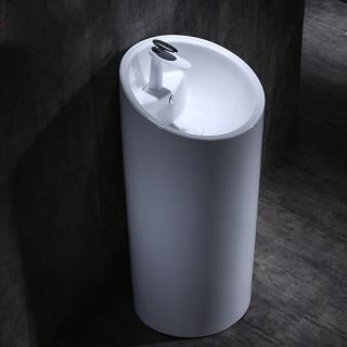 Раковина  CeramaLux P7030L белая  45.5 см