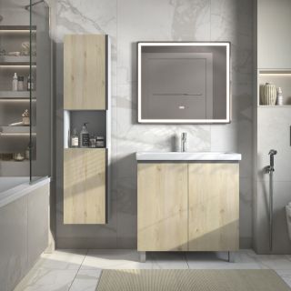 Шкаф-пенал подвесной Vigo Yuma 345 поставляется в разобранном виде дуб давос