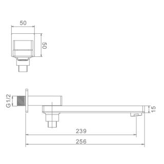 Излив с функцией переключения Raglo R473.73.09 графит