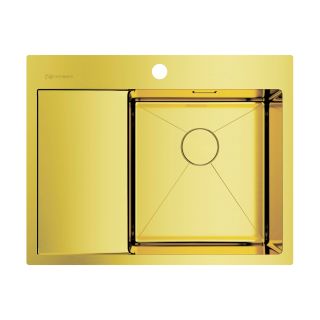 Мойка кухонная Omoikiri Akisame 65-LG-R нерж.сталь/светлое золото