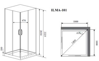 Timo Premium ILMA 101 душевая кабина (100*100*222)