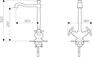 Смеситель для кухни Omoikiri Kagoshima-G