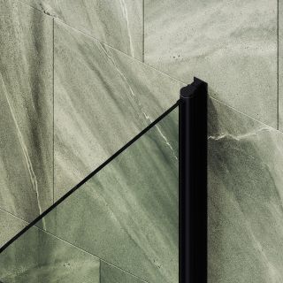 Шторка на ванну MaybahGlass MGV-770-6 50см чёрный