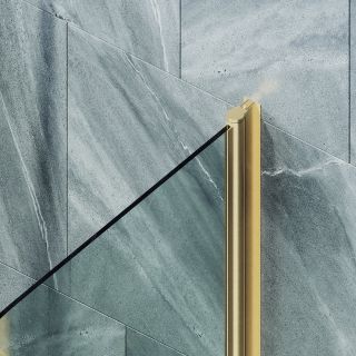 Шторка на ванну MaybahGlass MGV-770-3 50см золото