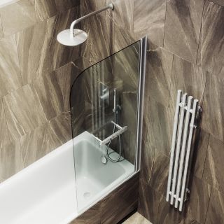 Шторка на ванну MaybahGlass MGV-782-5 70см хром матовый