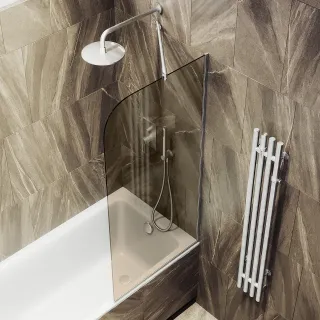 Шторка на ванну MaybahGlass MGV-135-5у 44см хром матовый