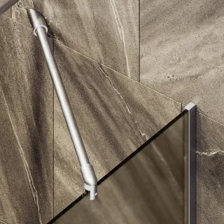 Шторка на ванну MaybahGlass MGV-73-5у 50см хром матовый