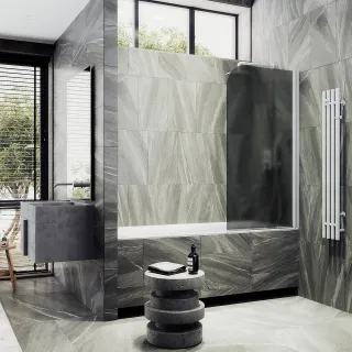 Шторка на ванну MaybahGlass MGV-609-1 50см белый