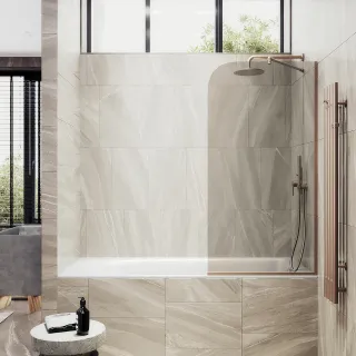 Шторка на ванну MaybahGlass MGV-135-2у 44см бронза