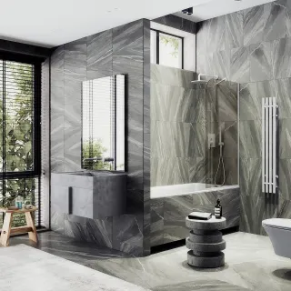 Шторка на ванну MaybahGlass MGV-250-1у 30см белый