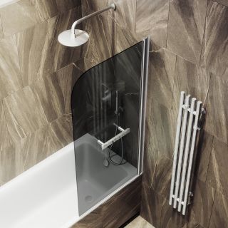 Шторка на ванну MaybahGlass MGV-767-5 40см хром матовый