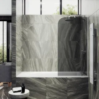 Шторка на ванну MaybahGlass MGV-83-1у 90см белый