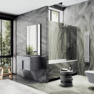 Шторка на ванну MaybahGlass MGV-81-1у 70см белый