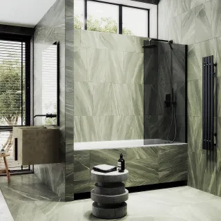 Шторка на ванну MaybahGlass MGV-83-6ш 90см чёрный