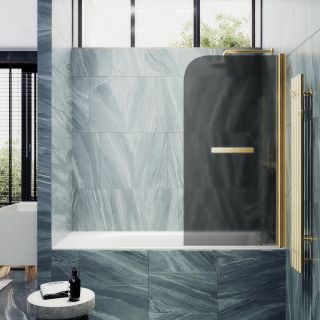 Шторка на ванну MaybahGlass MGV-774-3 50см золото