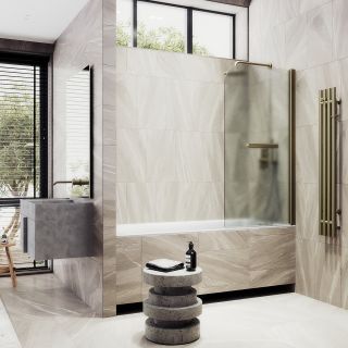 Шторка на ванну MaybahGlass MGV-793-2 80см бронза