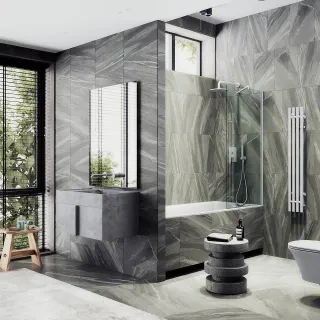 Шторка на ванну MaybahGlass MGV-61-1ш 50см белый