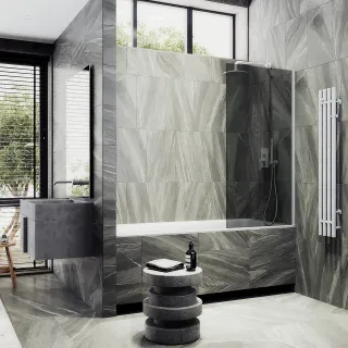 Шторка на ванну MaybahGlass MGV-80-1ш 60см белый