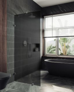 Душевая перегородка MaybahGlass MGD-271-4 79см хром глянцевый