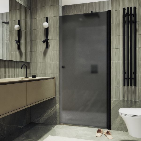 Душевая дверь MaybahGlass MGD-807-6 80см чёрный