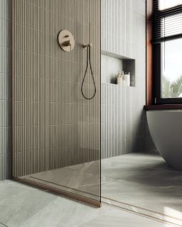 Душевая перегородка MaybahGlass MGD-696-2у 79см бронза