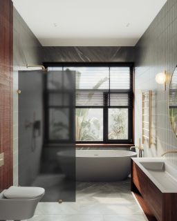 Душевая перегородка MaybahGlass MGD-271-2 79см бронза