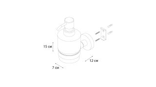 Дозатор жидкого мыла хром Fixsen Comfort Chrome (FX-85012)