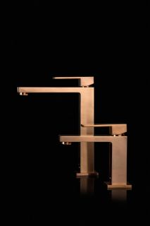 Смеситель для раковины Boheme Qubic 471-CB брашированная медь