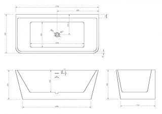 Акриловая ванна ABBER AB9298 170x80