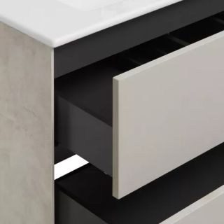 Тумба под раковину Акватон Сохо 100см слэйт/галька серая 1A258201AJ9A0