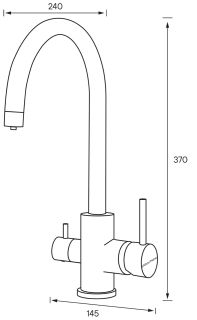Смеситель для кухни Paulmark Essen Es213211-401BR антрацит/бронза