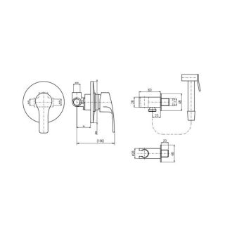 Гигиенический душ со смесителем Rav Slezak Kongo K042/1 хром